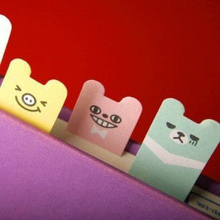 Sticky Memo Note Pad Colorful Happy Bear - CharmTape - 1