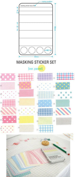 Pastel Masking Stickers - 27 sheets - CharmTape - 2