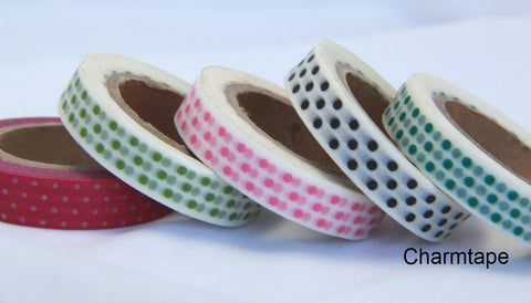 Polka Dots Washi Masking Tape 10mm x 10m WT33 - CharmTape - 1