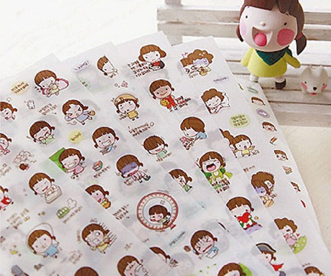 Momoi transparent journal Stickers - 6 sheets - CharmTape - 1