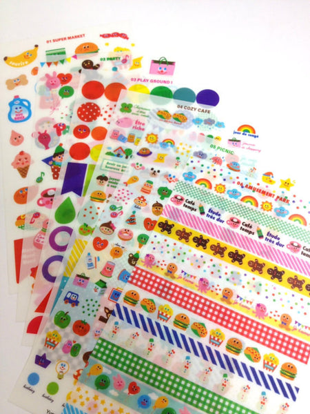 Yummy Friends Planner Stickers - 12 sheets set - CharmTape - 2