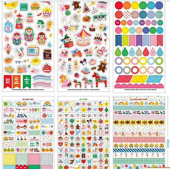 Yummy Friends Planner Stickers - 12 sheets set - CharmTape - 3