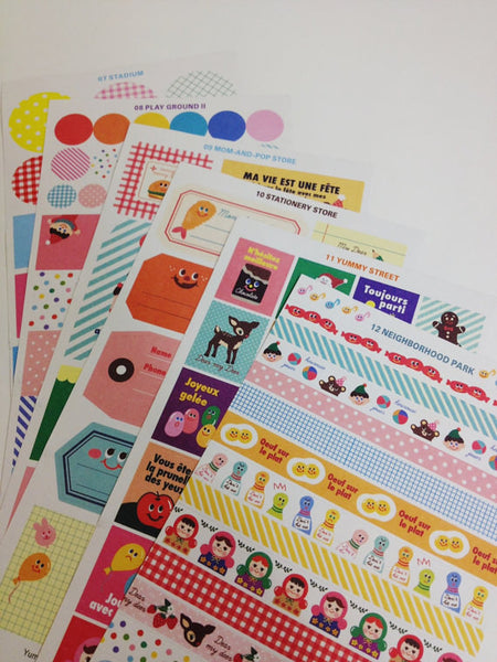 Yummy Friends Planner Stickers - 12 sheets set - CharmTape - 4