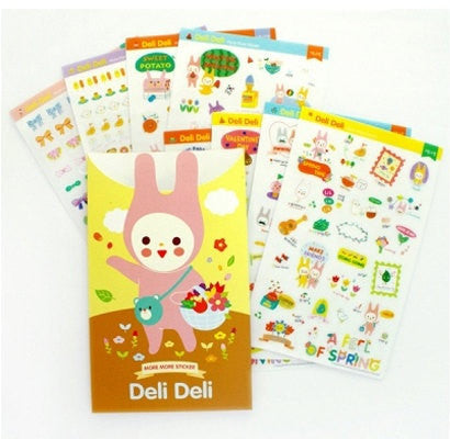 Korean Deli Deli adhesive Stickers 8 sheets SS500 - CharmTape - 1