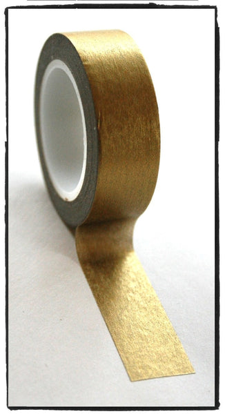 Festive Metallic solid Gold Washi Tape - CharmTape - 1