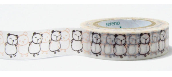 Dancing Panda Washi Tape 10m x 15mm WT298 by Shinzi Katoh - CharmTape - 3