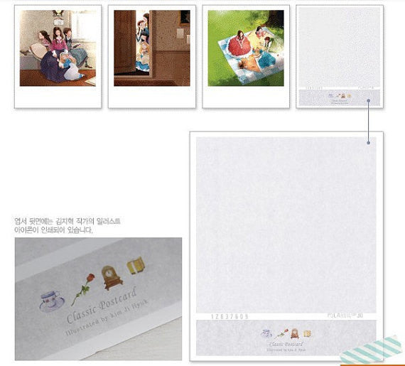 Korea DIY decoden Cards Set in tin box - Uncle Long Leg polaroid - CharmTape - 3