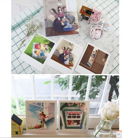 Korea DIY decoden Cards Set in tin box - Uncle Long Leg polaroid - CharmTape - 5