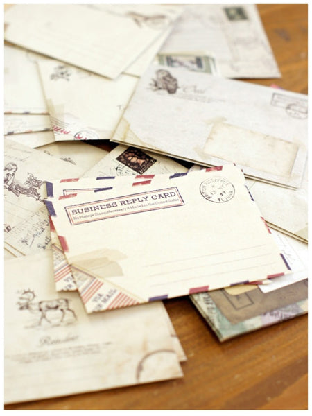 Vintage Theme Mini Kraft Envelopes 12 pcs - CharmTape - 1