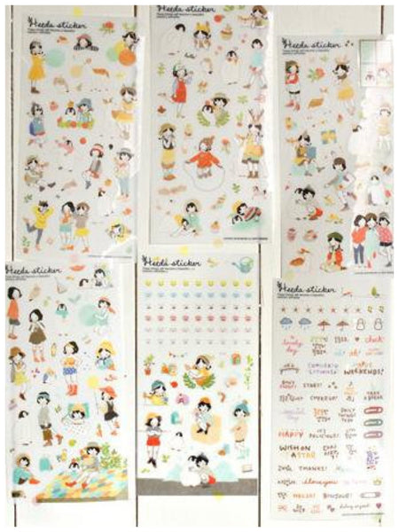 Heeda plastic Stickers set - 6 sheets SS515 - CharmTape - 4