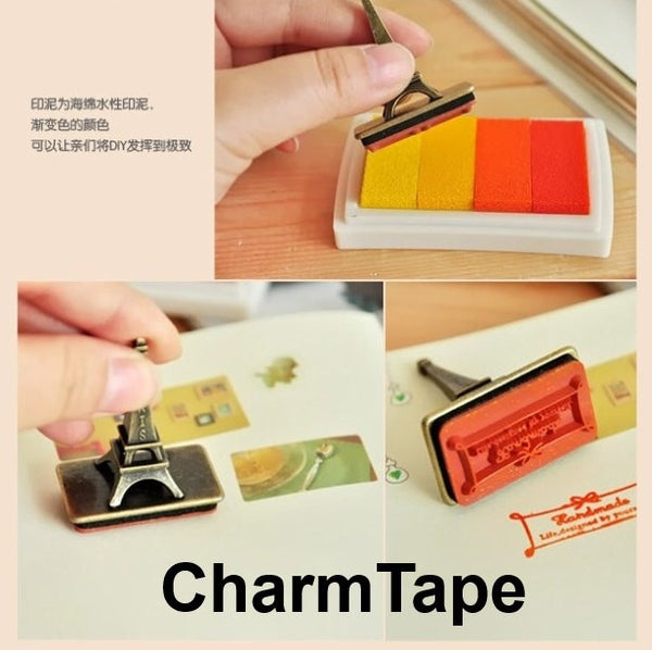 Multi-color Stamp Ink Pad Oil Based waterproof for wood, fabric and paper - CharmTape - 5