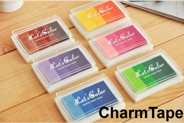 Multi-color Stamp Ink Pad Oil Based waterproof for wood, fabric and paper - CharmTape - 2