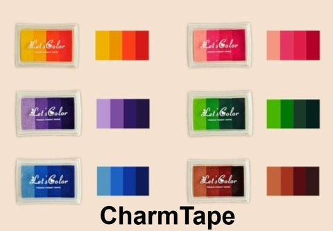 Multi-color Stamp Ink Pad Oil Based waterproof for wood, fabric and paper - CharmTape - 1