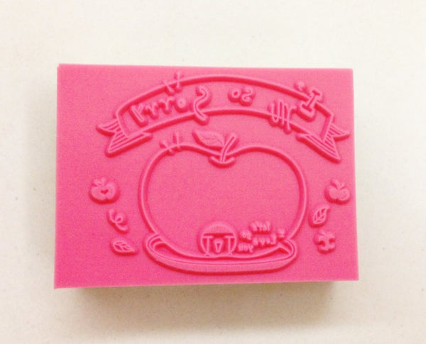 Wooden Rubber Stamp - I am so sorry - CharmTape - 2