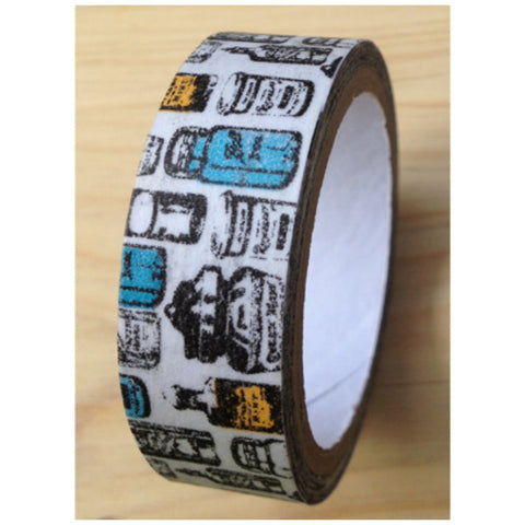 Vintage Jars print Washi tape 15mm 2 Rolls WT466 - CharmTape