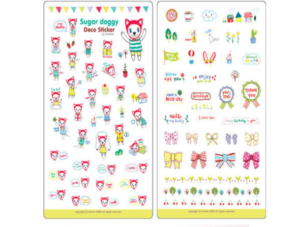 Transparent adhesive Stickers - 6 sheets set - Choo Choo Dogs ss108 - CharmTape - 3