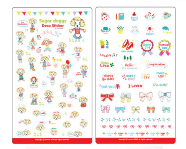 Transparent adhesive Stickers - 6 sheets set - Choo Choo Dogs ss108 - CharmTape - 5