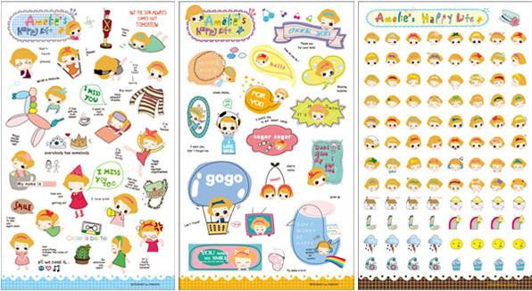 Transparent Stickers - 6 sheets set - Amelia ss108 - CharmTape - 4