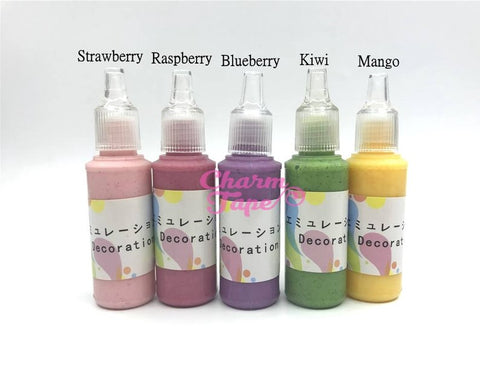 Fake Deco Fruit Sauce (Jam) - 20ml Decoden | Acrylic Paint | Miniature Food | Food Jewelry (Japan Quality)