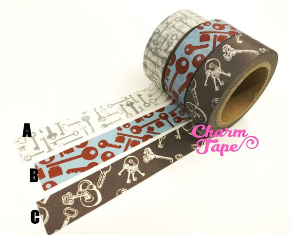 Key Washi Tape 15mm x 10 meters WT384 WT121 WT219