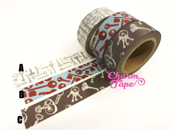 Key Washi Tape 15mm x 10 meters WT384 WT121 WT219