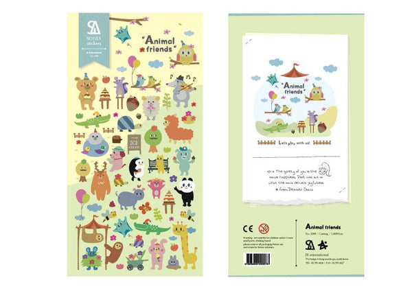 Animal Friends Gel Deco sticker by Sonia 1 Sheets SS249