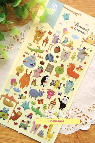 Animal Friends Gel Deco sticker by Sonia 1 Sheets SS249