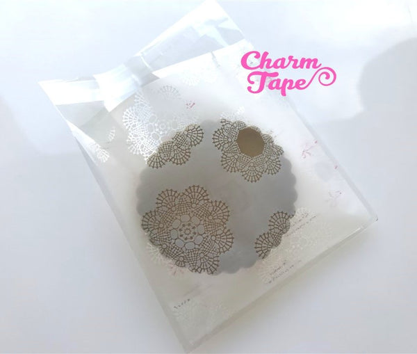 20/50/100 bags Ribbon Lace Cello Bags // Poly Bags // Self Sealing bags // Wedding Favor Bags // Party Bags CB77