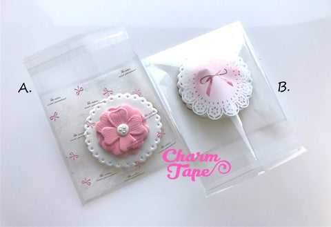 20/50/100 bags Ribbon Lace Cello Bags // Poly Bags // Self Sealing bags // Wedding Favor Bags // Party Bags CB77