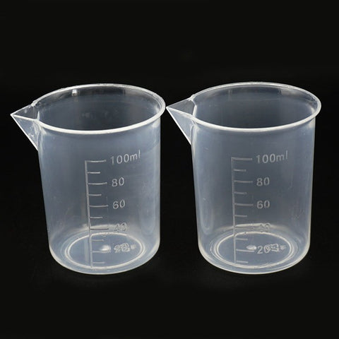 100ml Plastic Measuring Cup Multiple Times Use For Resin Cast. Semi clear Crafting Tool