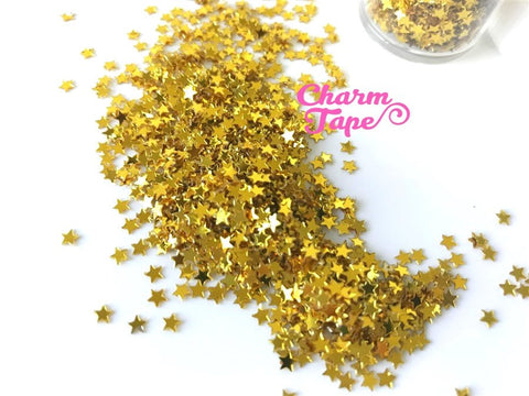 Loose mini Stars glitters, bottle UV resin, nail gel, acrylic nail, nail polish glitter No hole Metallic Embellishment Costume Craft