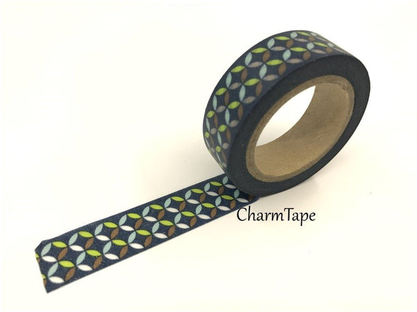 Geometric circle Motif Washi Tape 15mm x 10m WT330