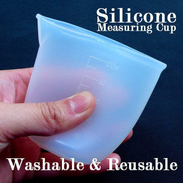 100ml Silicone Measuring Cup Multiple Times Use For Resin Cast. Semi clear Crafting Tool