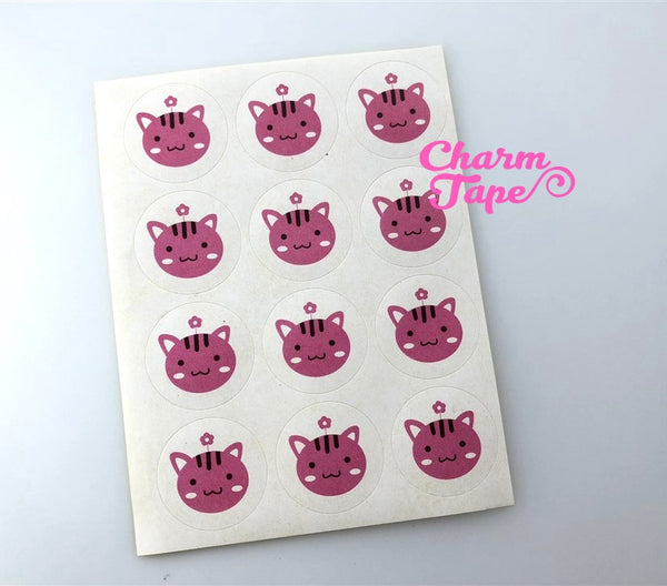 60/120ct 3.5cm Cute Round Paper Stickers For Gift Packing Packaging 5/10 sheets GS041