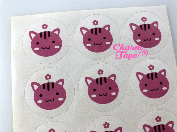 60/120ct 3.5cm Cute Round Paper Stickers For Gift Packing Packaging 5/10 sheets GS041