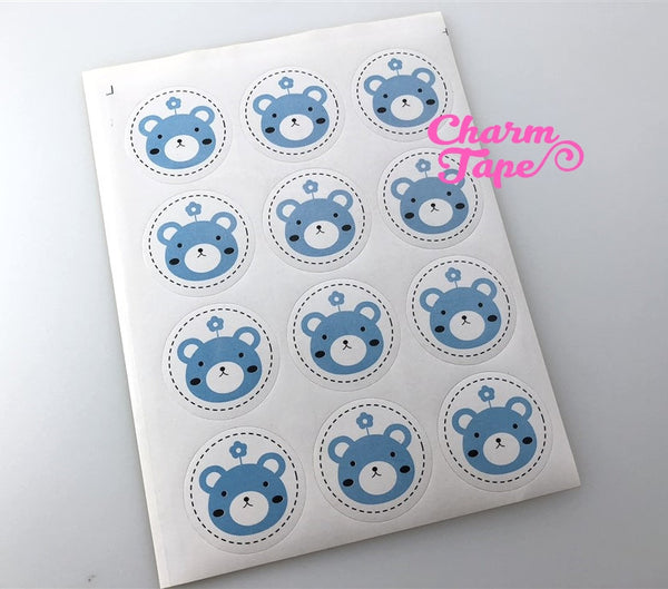 60/120ct 3.5cm Cute Round Paper Stickers For Gift Packing Packaging 5/10 sheets GS041