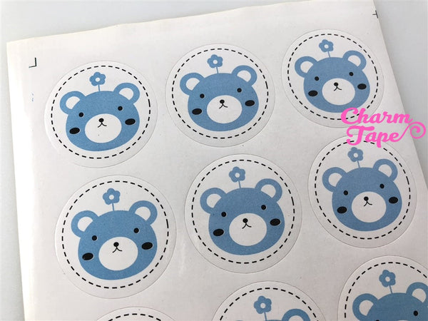 60/120ct 3.5cm Cute Round Paper Stickers For Gift Packing Packaging 5/10 sheets GS041