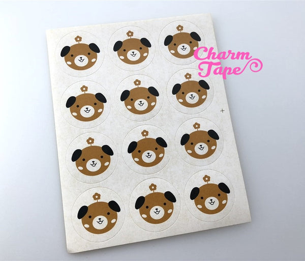 60/120ct 3.5cm Cute Round Paper Stickers For Gift Packing Packaging 5/10 sheets GS041