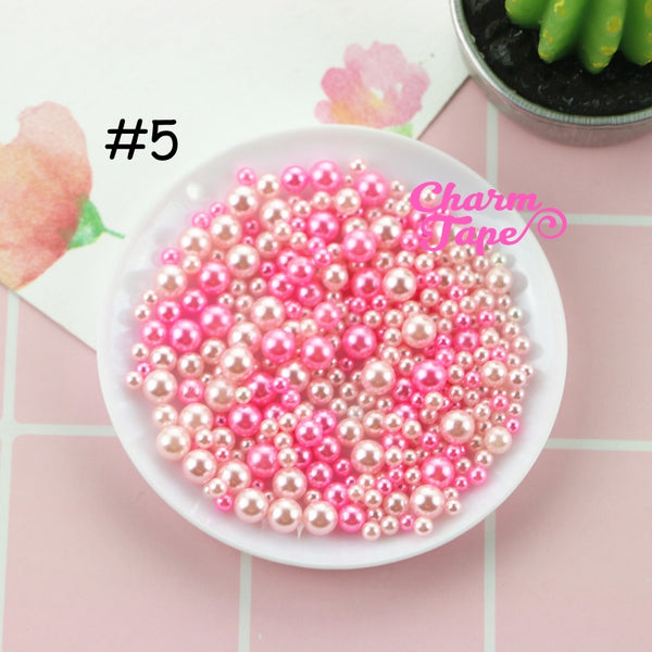 Pearls with No Hole | Round Unicorn Pearl | Magical Pearls in Various Sizes (2.5-5mm) 10 grams