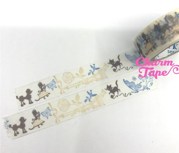 Poodle or Squirrel Washi Tape 15mm x 10m by Shinzi Katoh Wt298 WT341 WT746