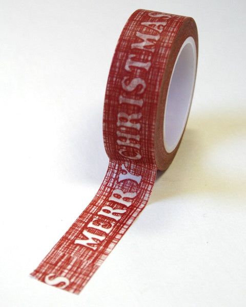 SALE Red Merry Christmas Washi Tape 15mm x 10m WT235