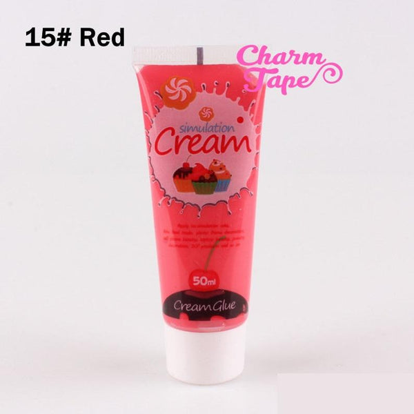 Silicon Whipped Cream 50ml Tube Fake Frosting (Free 3 piping tips)