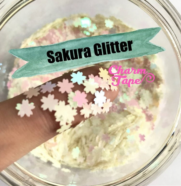 Sakura Flower Loose glitters 5mm UV resin, nail gel, acrylic nail, nail polish glitter, nail stamping