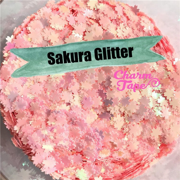 Sakura Flower Loose glitters 5mm UV resin, nail gel, acrylic nail, nail polish glitter, nail stamping