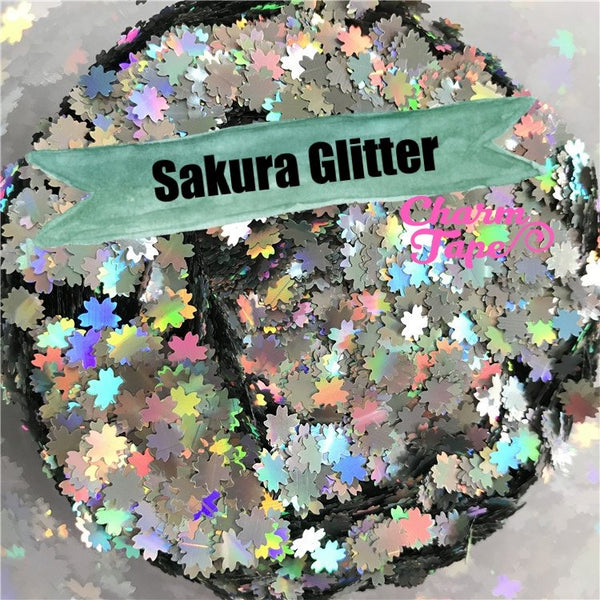 Sakura Flower Loose glitters 5mm UV resin, nail gel, acrylic nail, nail polish glitter, nail stamping