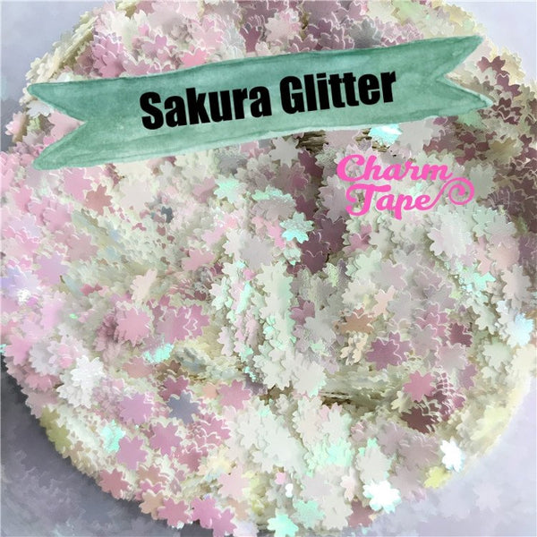 Sakura Flower Loose glitters 5mm UV resin, nail gel, acrylic nail, nail polish glitter, nail stamping