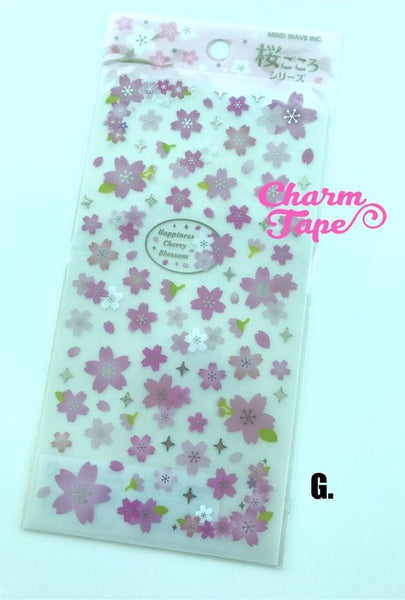 Pink Sakura Flower stickers by Mindwave 1 Sheets