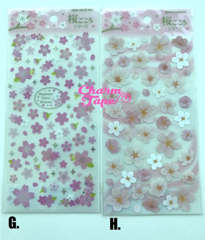 Pink Sakura Flower stickers by Mindwave 1 Sheets