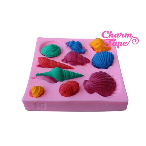 Sea shell Seashells Silicone Mold -food mold / uv resin molds C072 (10 cavity)