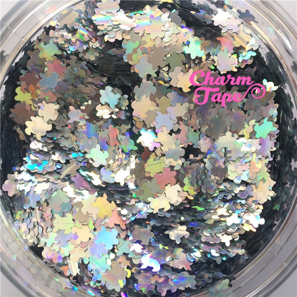 Holographic Sea Turtle Loose glitters, sea glitter 6mm UV resin, nail gel, acrylic nail, nail polish glitter, nail stamping